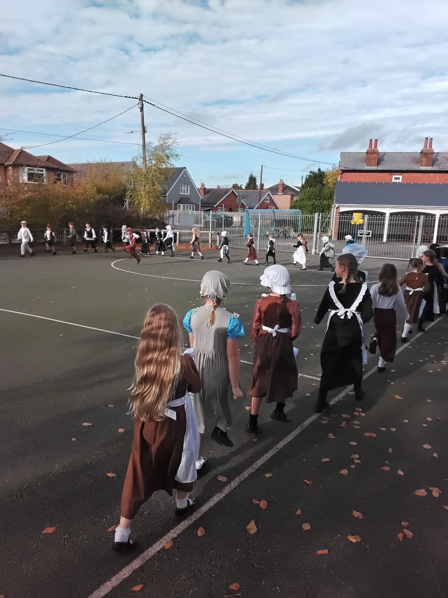 Victorian day - children marching