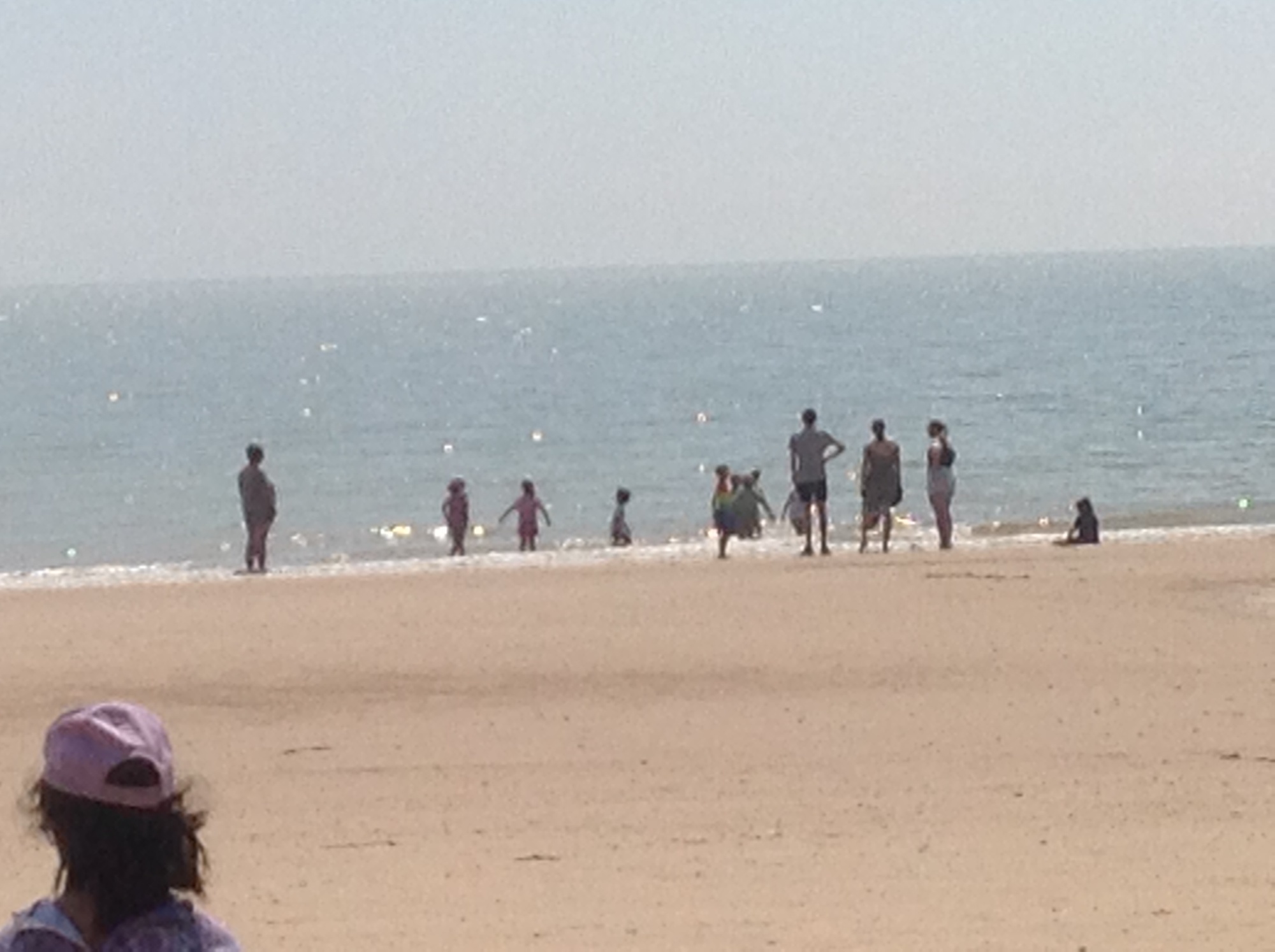 paddling in the sea