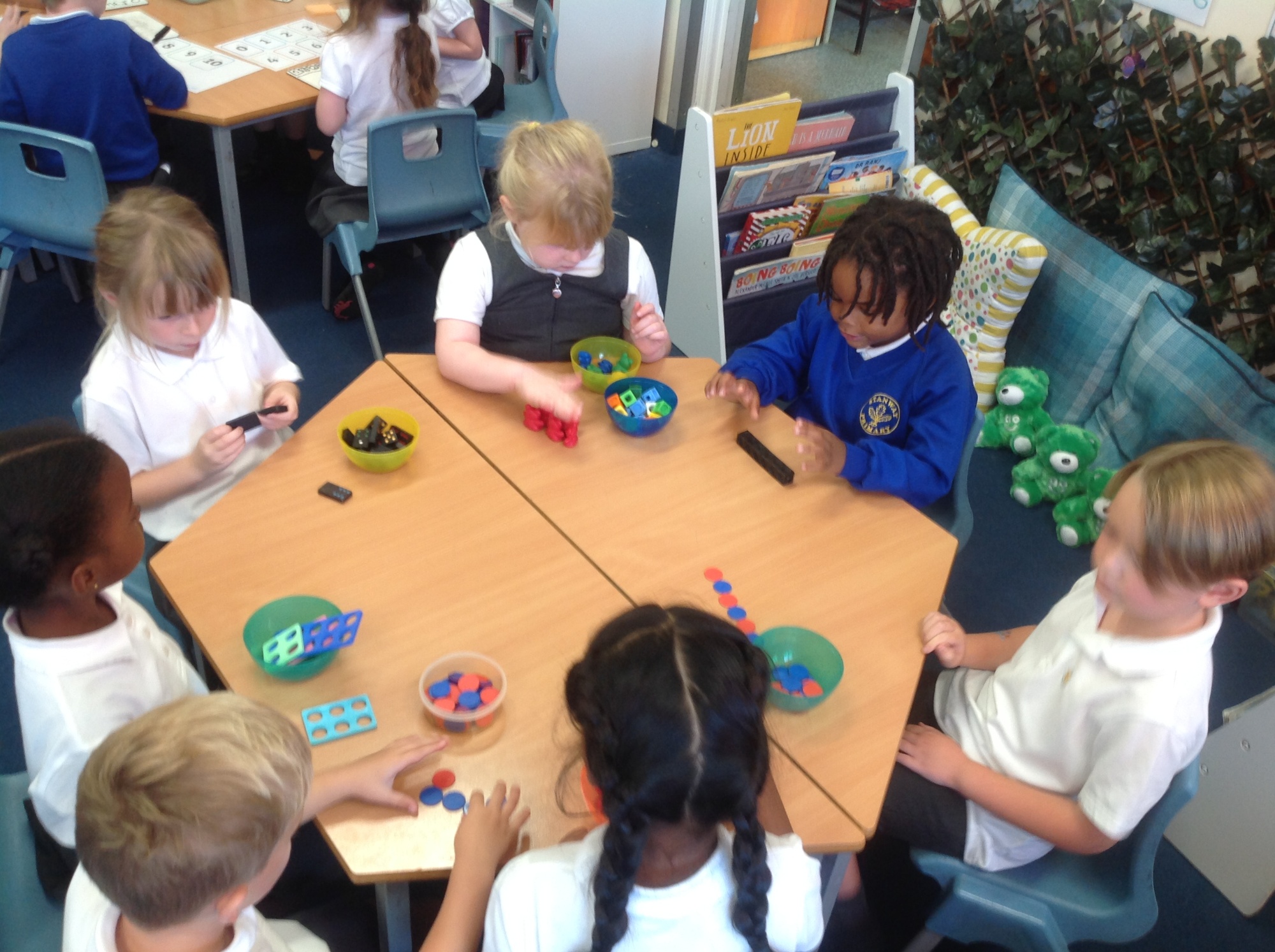 children at a table