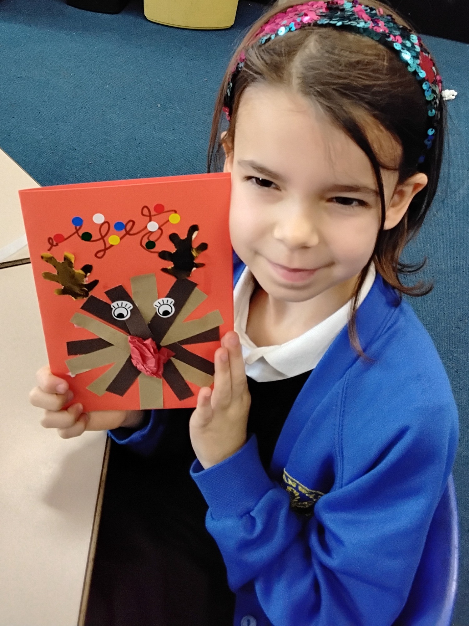 Decorating a Christmas Card