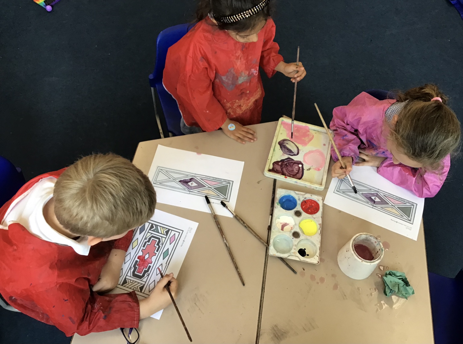 Children painting