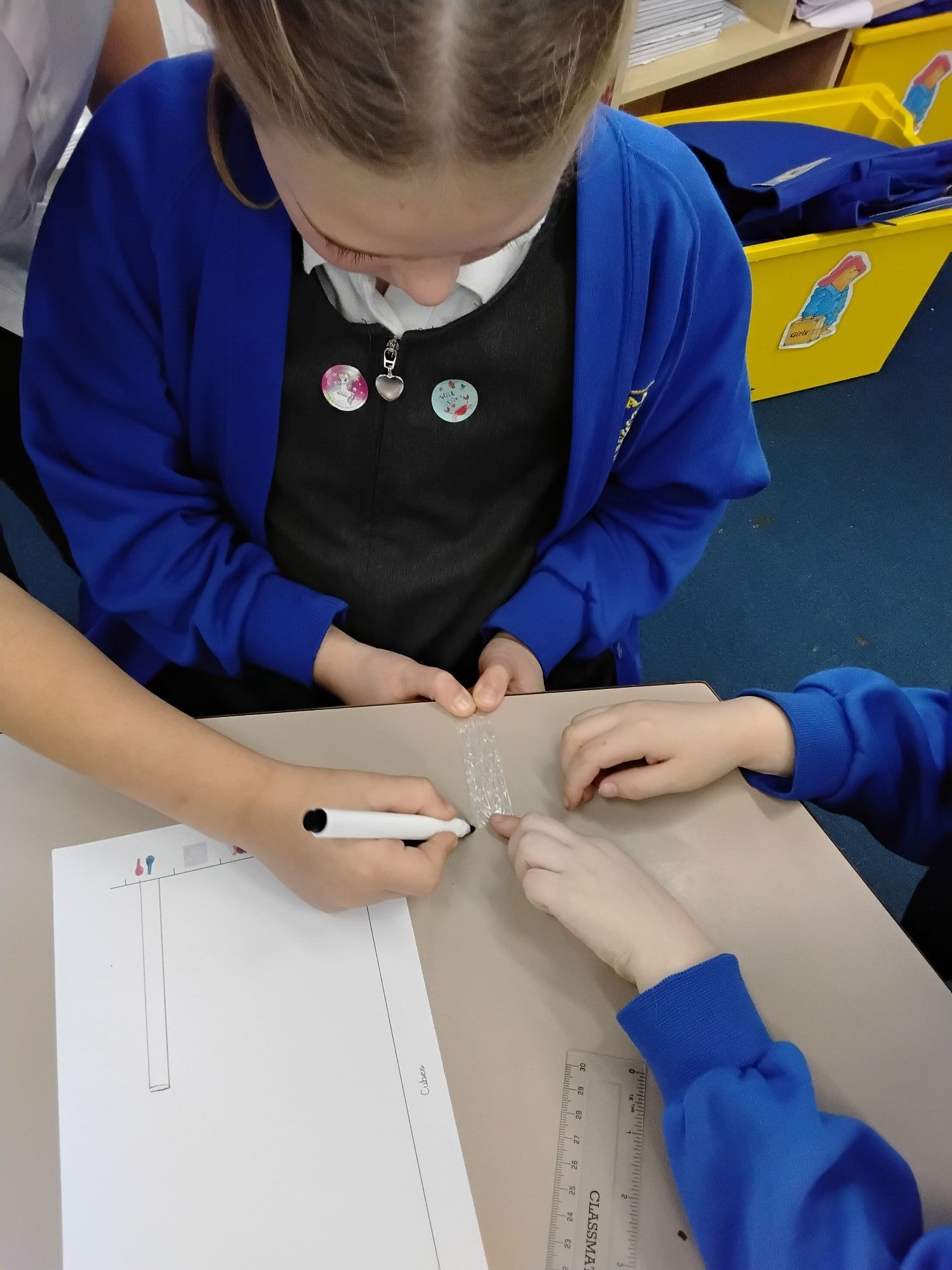 Testing different materials in Science lesson