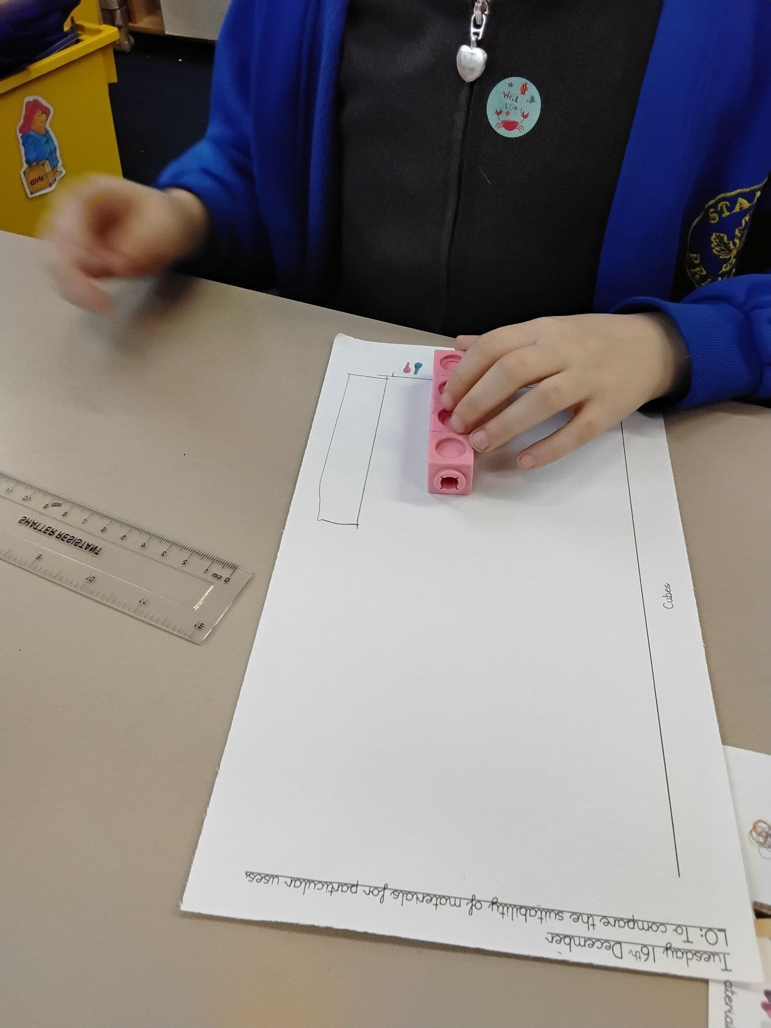 Testing different materials in Science lesson