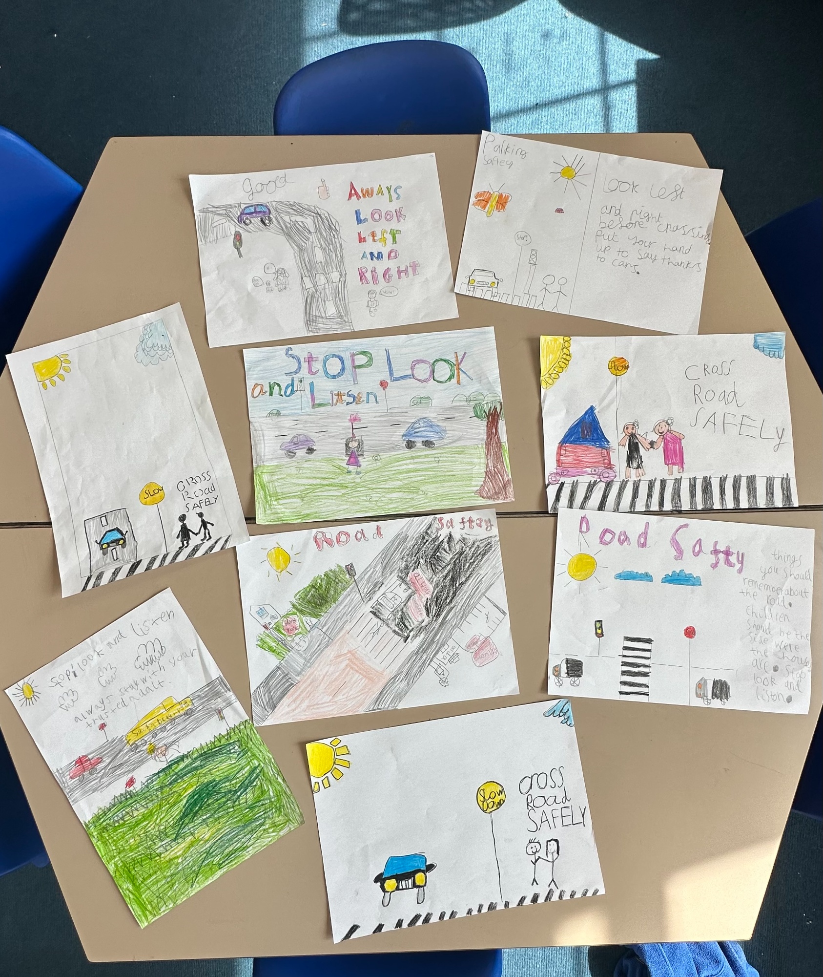 Road safety posters created in PSHE