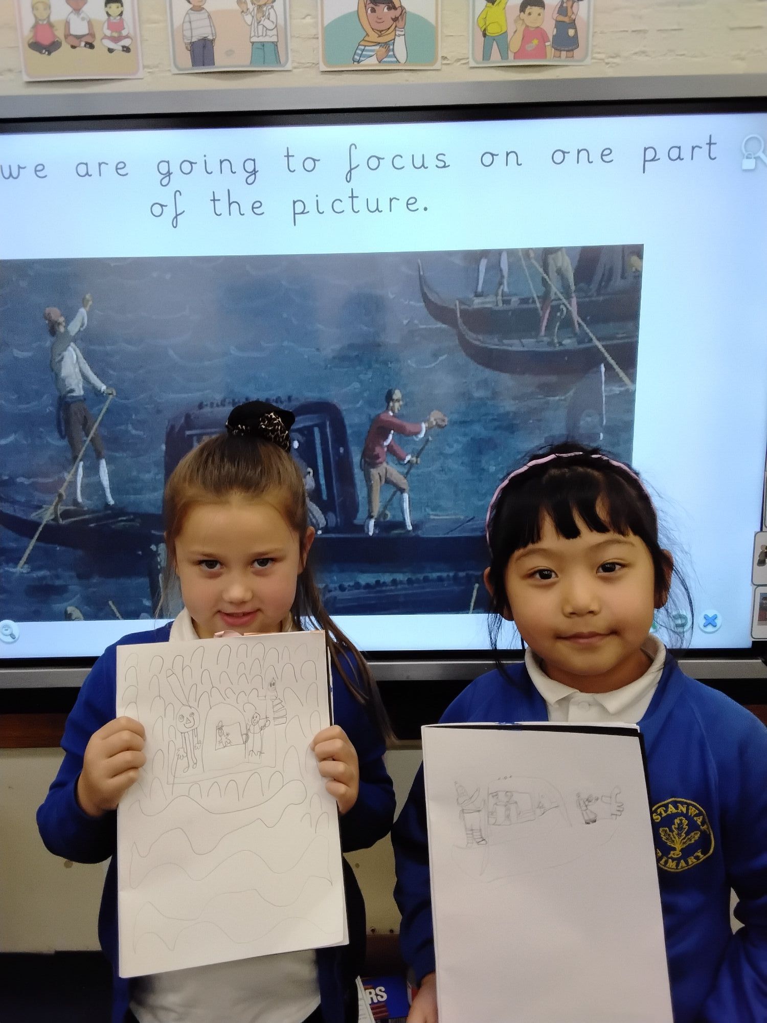 Sketches of a painting