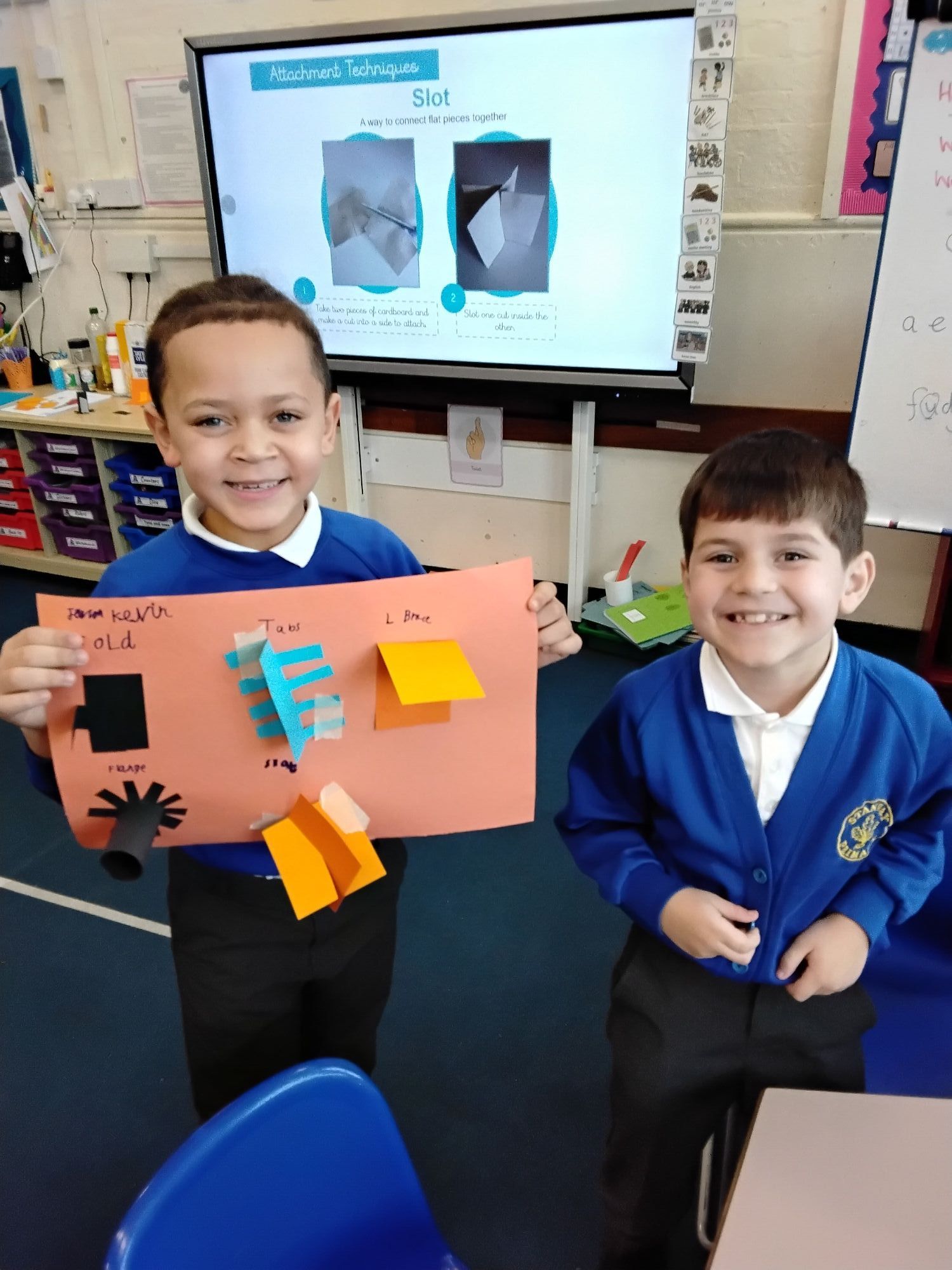 DT lesson practising joining techniques