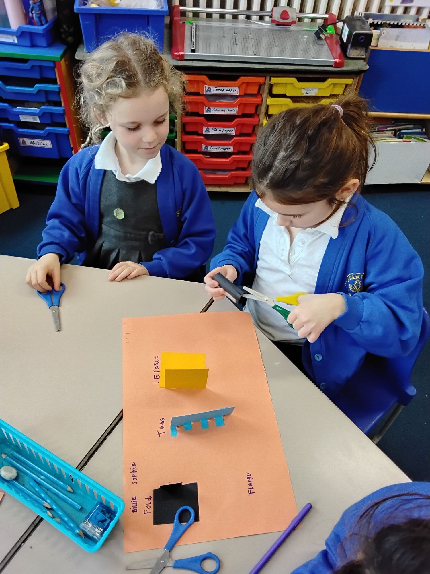 DT lesson practising joining techniques