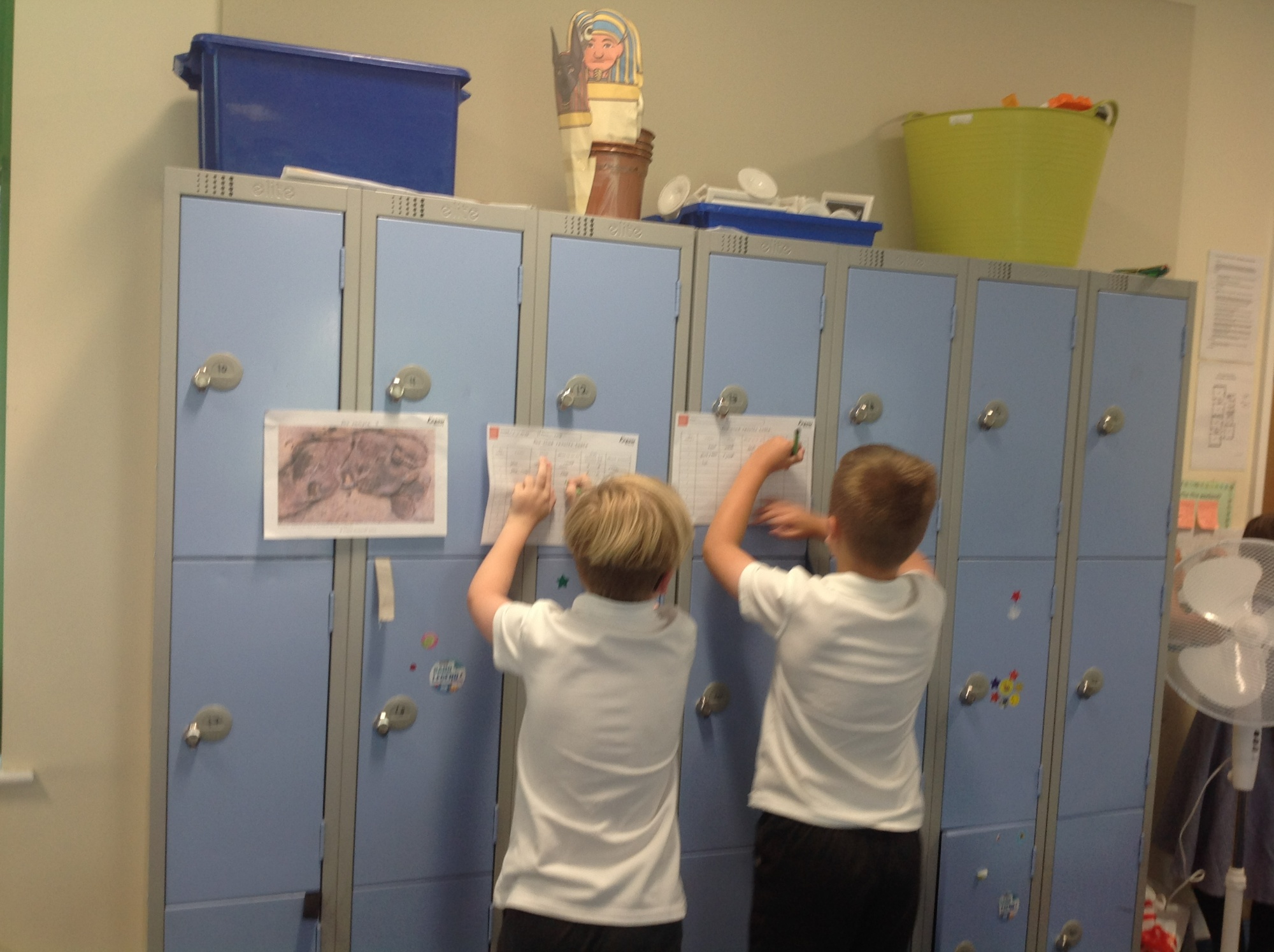 children looking at a picture