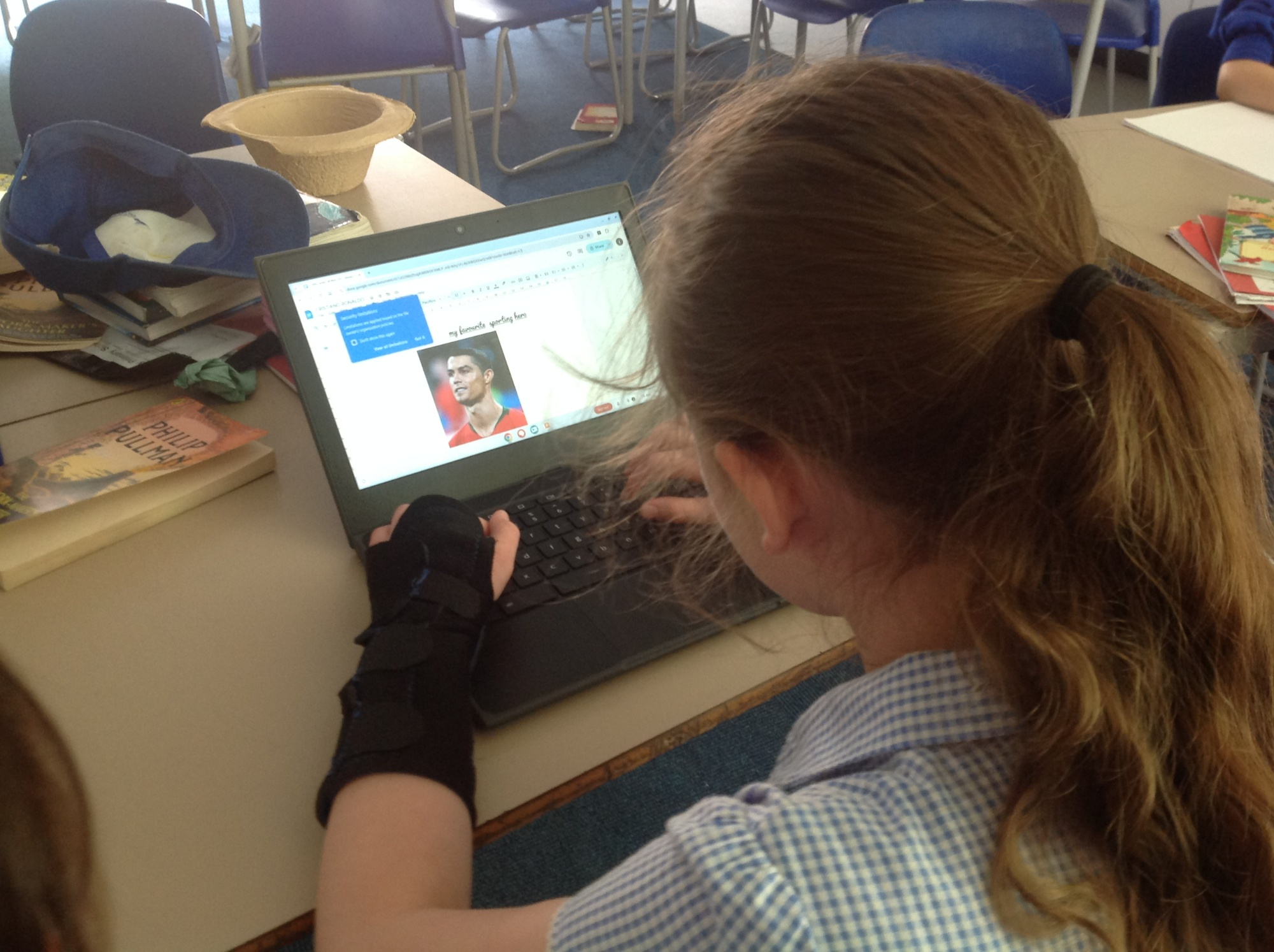 Girl working on laptop