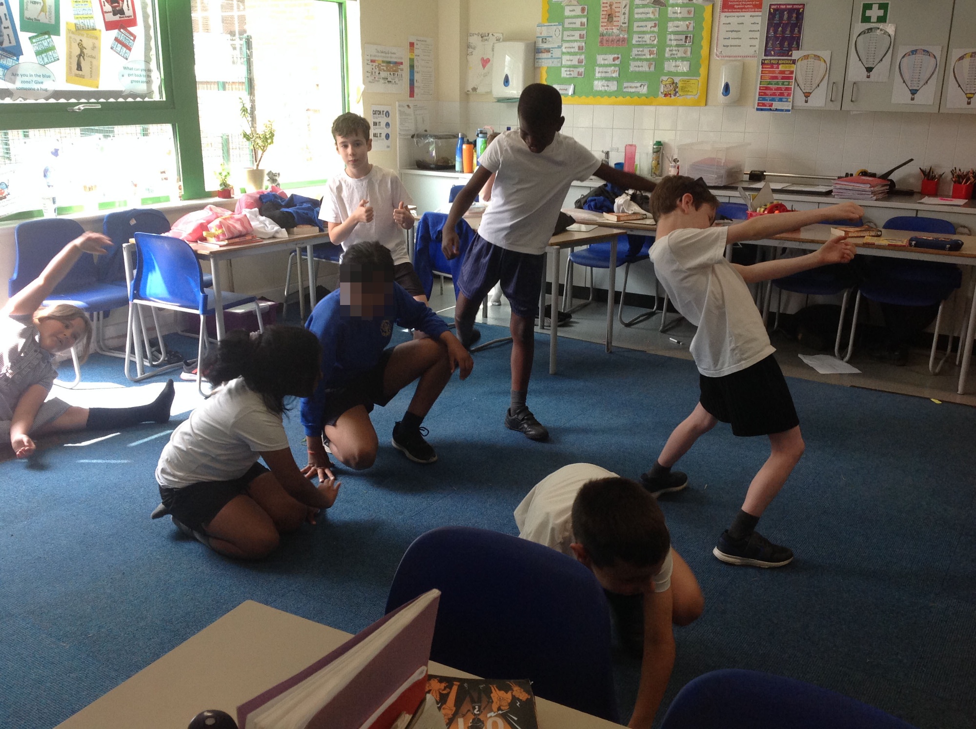 children in drama lesson